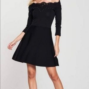 Karen Millen off the shoulders black dress